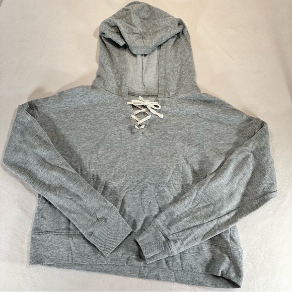 SO Heather Gray Lace-Up Sweatshirt - Picture 2 of 9